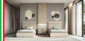 Bedroom Furniture Beds 48" Kroma Sand Birch 48" Bedroom Set