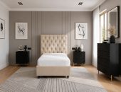Bedroom Furniture Beds 48" Esther 48" Bed with wave Casegoods